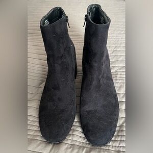 Elegant Black Suede Women's Boots Size 10